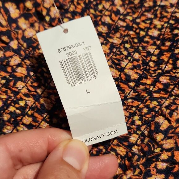 Old Navy Large Dress Floral Leaves Fall Halter Or Strapless - Picture 5 of 9